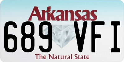AR license plate 689VFI