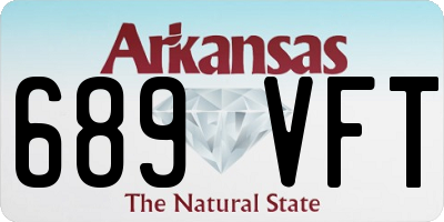 AR license plate 689VFT