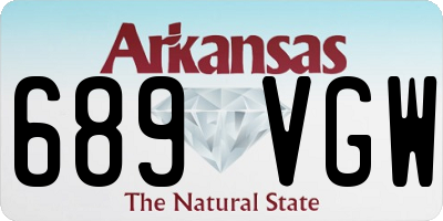 AR license plate 689VGW