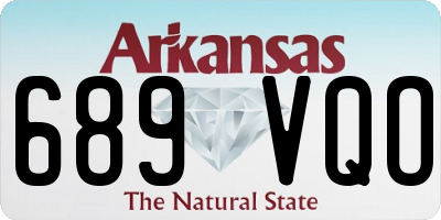 AR license plate 689VQO