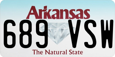 AR license plate 689VSW