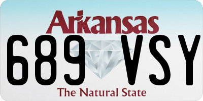AR license plate 689VSY