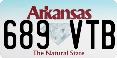 AR license plate 689VTB