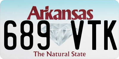 AR license plate 689VTK