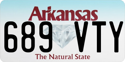 AR license plate 689VTY