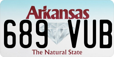 AR license plate 689VUB