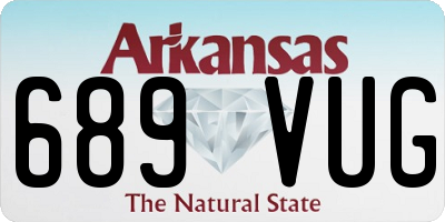 AR license plate 689VUG
