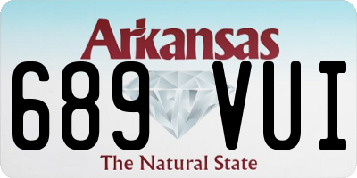 AR license plate 689VUI