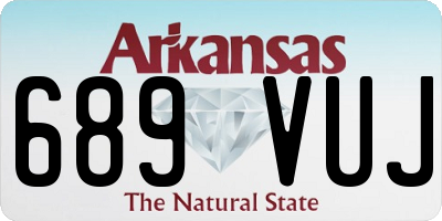 AR license plate 689VUJ