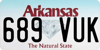 AR license plate 689VUK