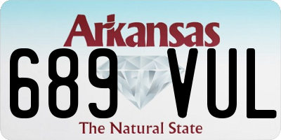 AR license plate 689VUL