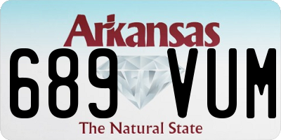 AR license plate 689VUM