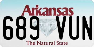 AR license plate 689VUN