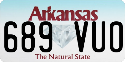 AR license plate 689VUO