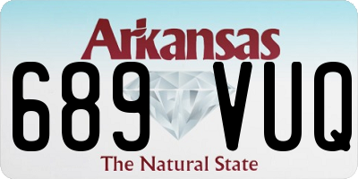 AR license plate 689VUQ