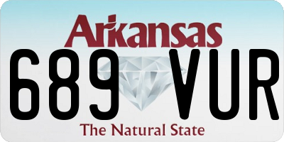 AR license plate 689VUR