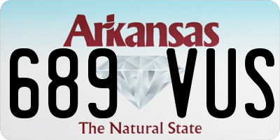 AR license plate 689VUS