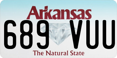 AR license plate 689VUU