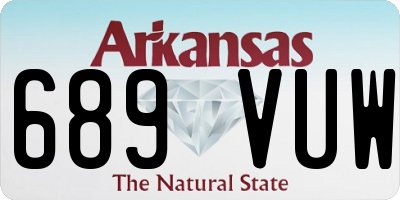 AR license plate 689VUW
