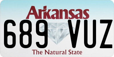 AR license plate 689VUZ