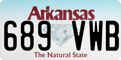 AR license plate 689VWB