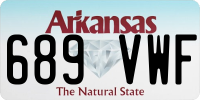AR license plate 689VWF