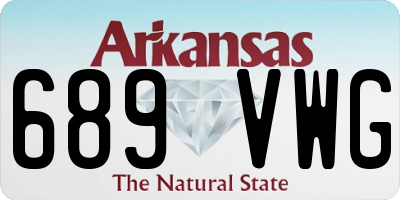 AR license plate 689VWG