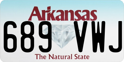AR license plate 689VWJ