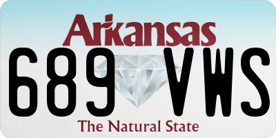 AR license plate 689VWS
