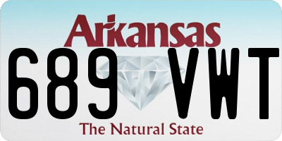 AR license plate 689VWT