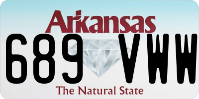 AR license plate 689VWW