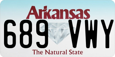 AR license plate 689VWY