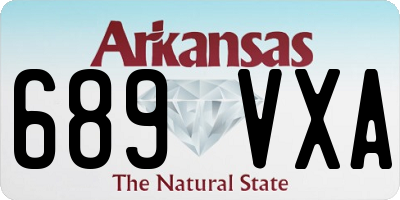 AR license plate 689VXA