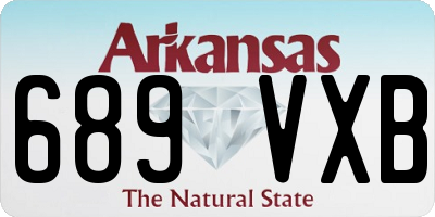 AR license plate 689VXB