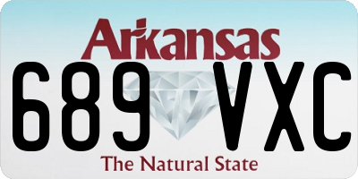 AR license plate 689VXC
