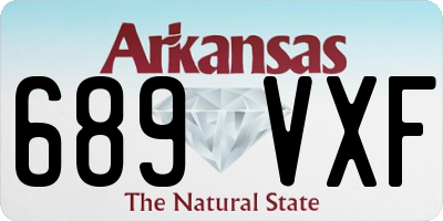 AR license plate 689VXF