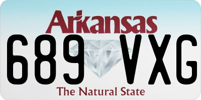AR license plate 689VXG