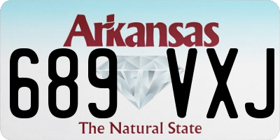 AR license plate 689VXJ
