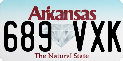 AR license plate 689VXK