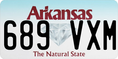 AR license plate 689VXM