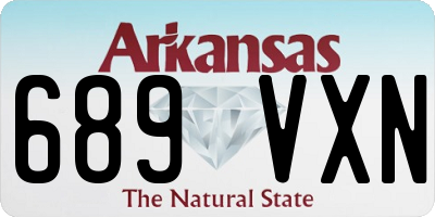AR license plate 689VXN