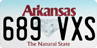 AR license plate 689VXS
