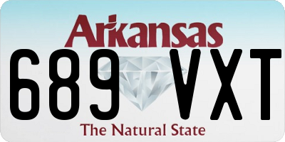 AR license plate 689VXT