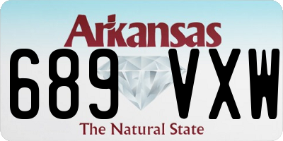 AR license plate 689VXW