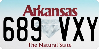 AR license plate 689VXY