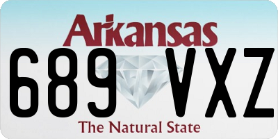 AR license plate 689VXZ