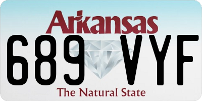 AR license plate 689VYF