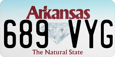 AR license plate 689VYG