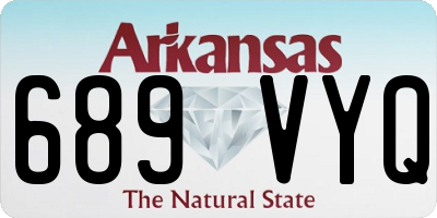 AR license plate 689VYQ