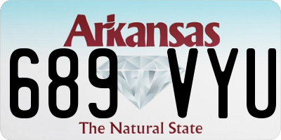 AR license plate 689VYU